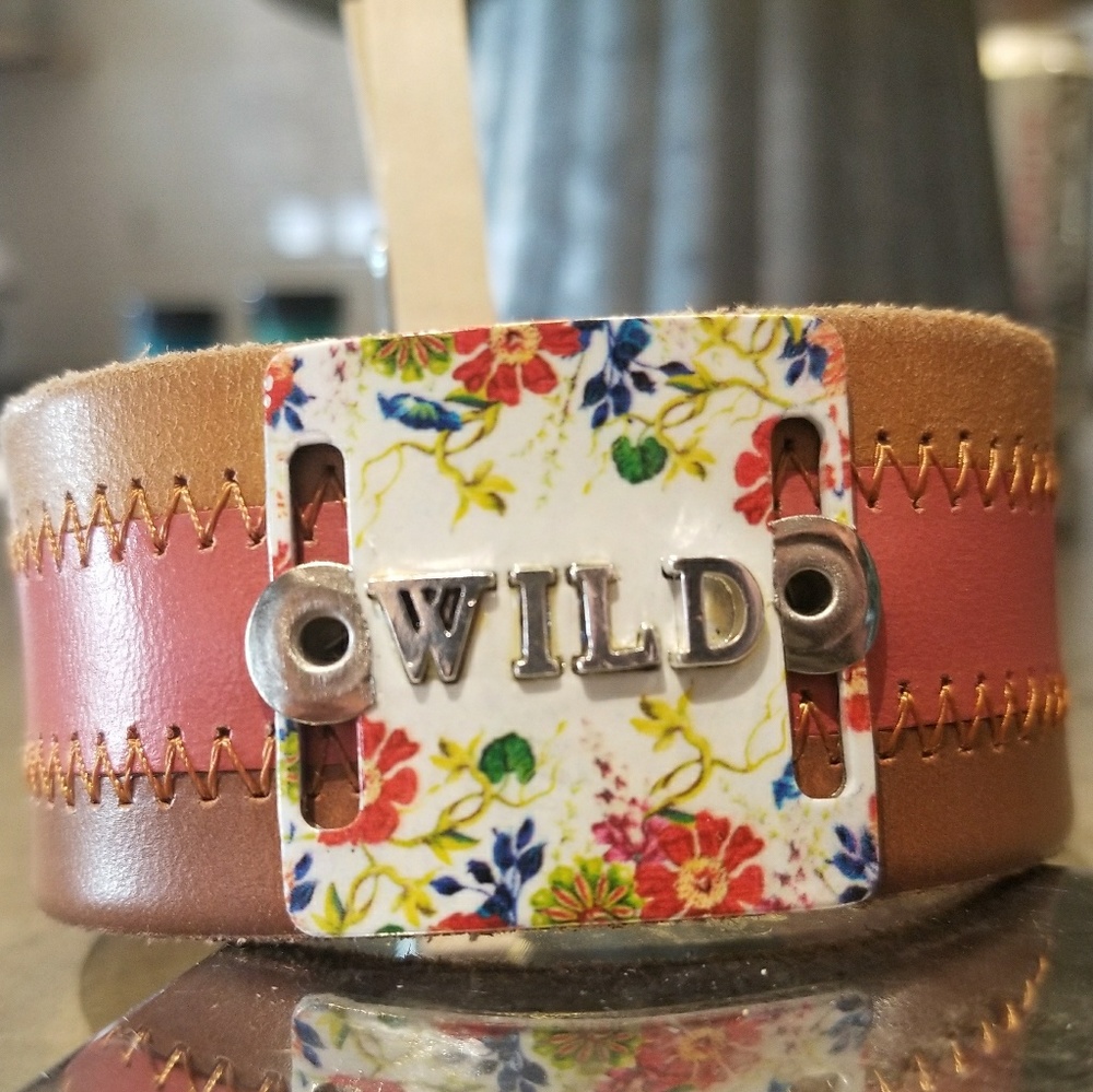 Leather cuff bracelet